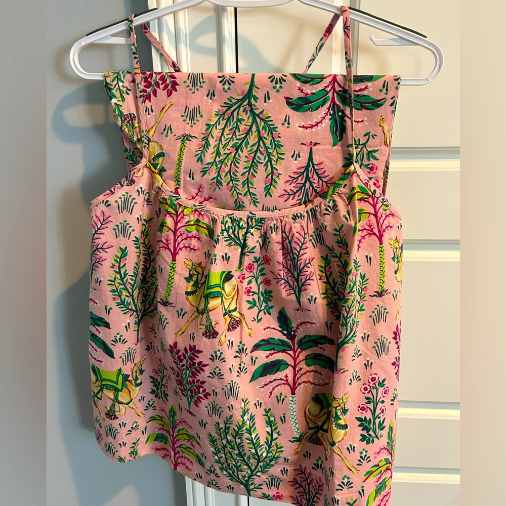 Printfresh cami set with cropped pants. Pink Camels Courtyard size Medium